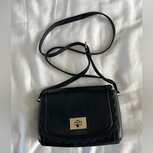 Kate Spade Small Scalloped Cross Body Bag - Black